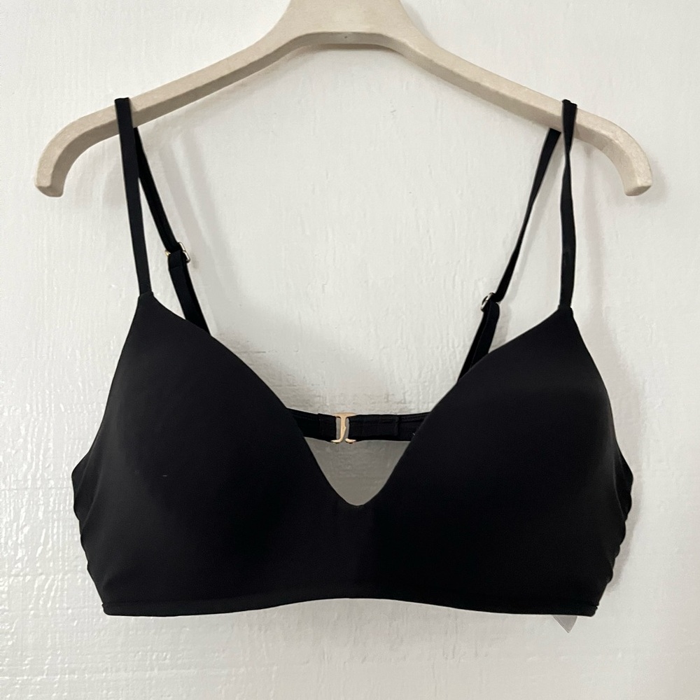 Tory Burch Solid Black Triangle Bikini Top Large - image 3